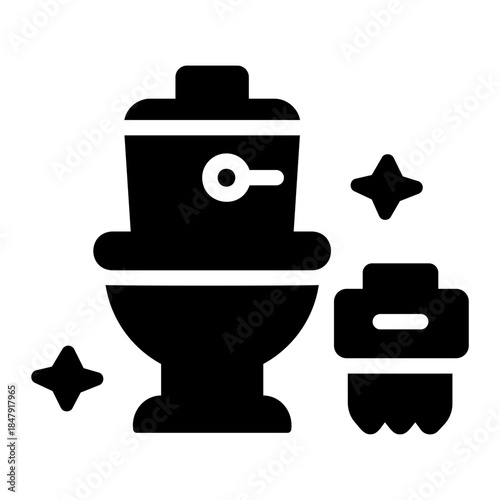 sparkling bathroom Solid icon