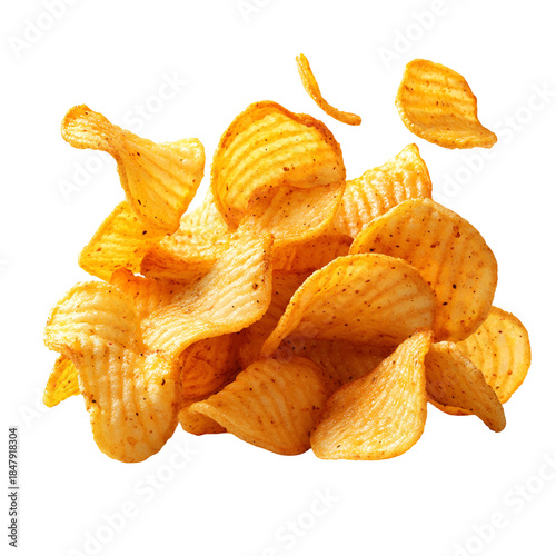 Potato chips flying display image