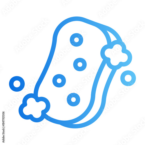 cleaning sponge Line Gradient Icon