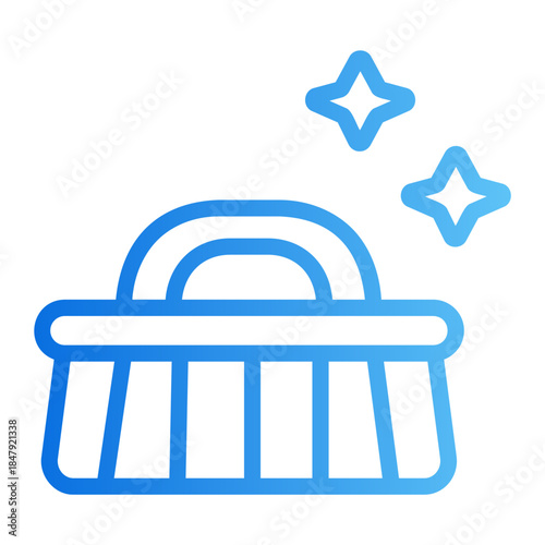 floor brush Line Gradient Icon