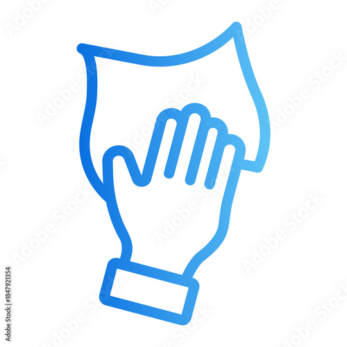 hand wiping cloth Line Gradient Icon