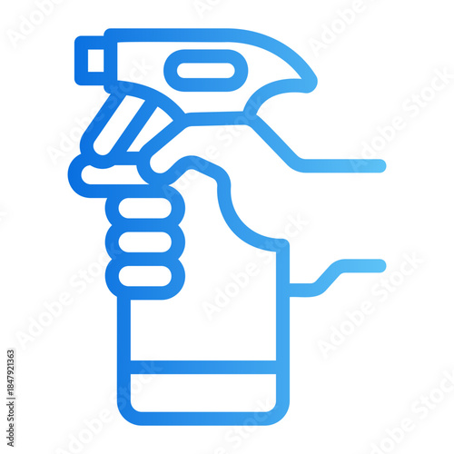hand spraying Line Gradient Icon