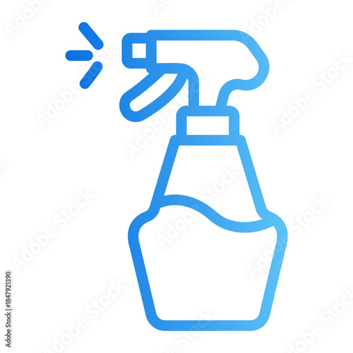 spray bottle Line Gradient Icon