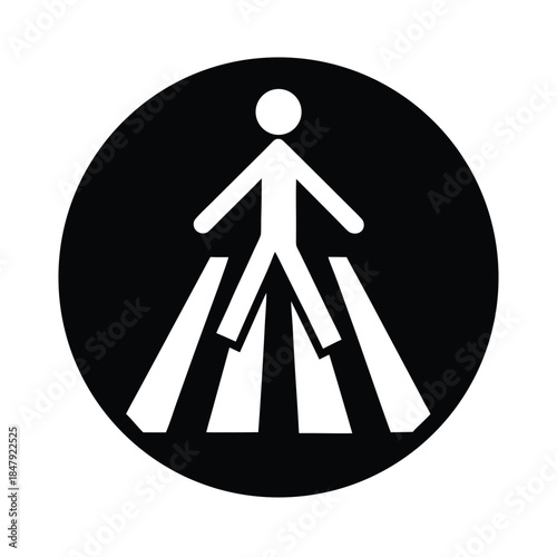 Pedestrian Crosswalk Traffic Icon