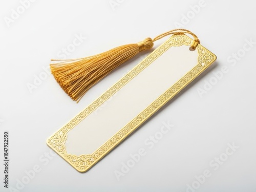 Elegant gold bookmark with tassel