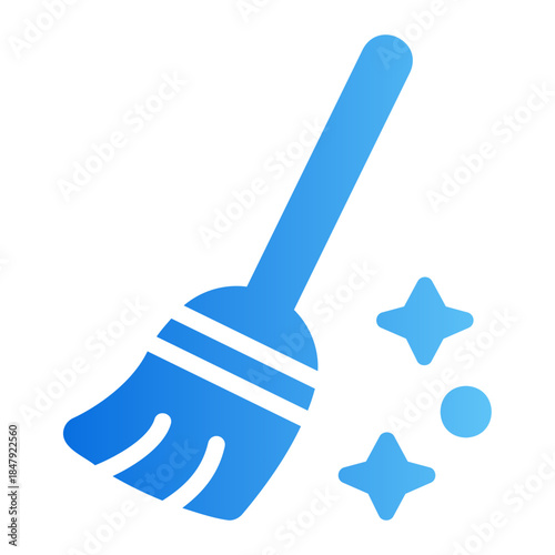 broom Line Gradient Icon
