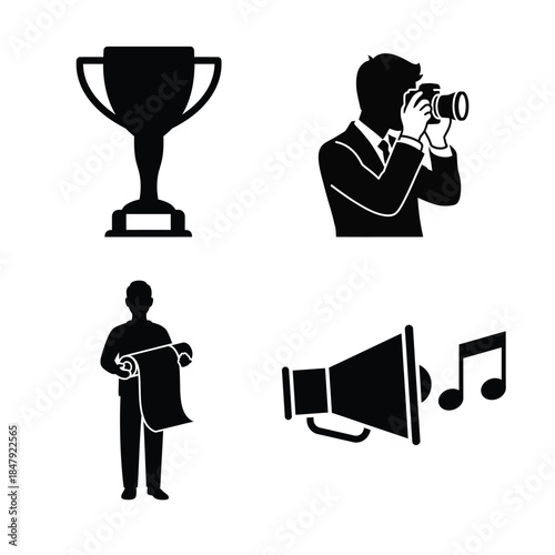 Achievement and communication icons