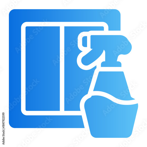 glass cleaner spray Line Gradient Icon