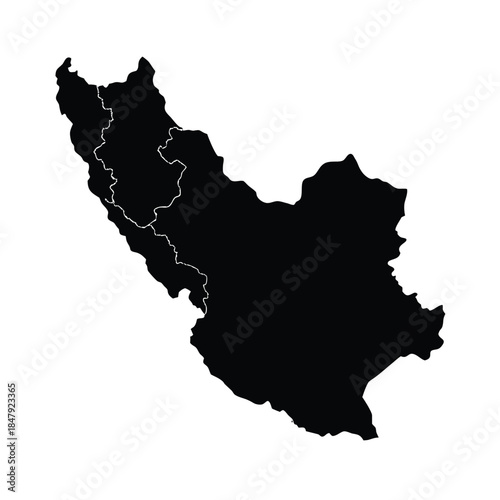 Persian Empire Map Outline Vector