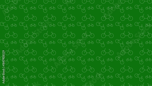 Wallpaper Mural Minimal light stroke-based bicycle outline pattern tiles on green background  Torontodigital.ca