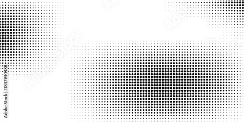 Latar belakang tekstur gradien kisi pola warna merah dan biru titik halfton.