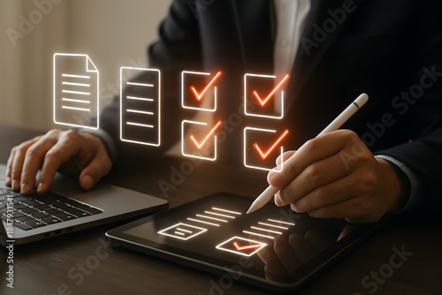 Wallpaper Mural Digital Workflow Efficiency Professional Using Laptop and Tablet with Stylus Torontodigital.ca