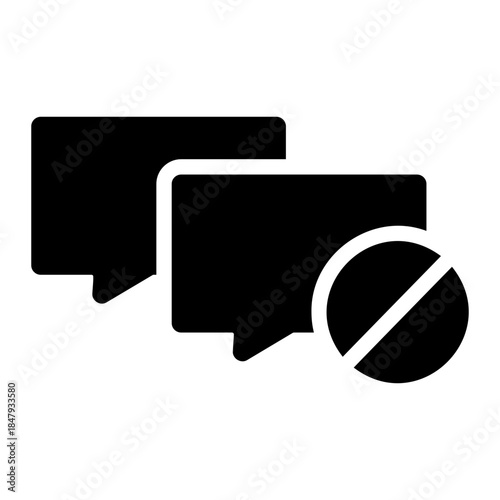 blocked message Solid icon