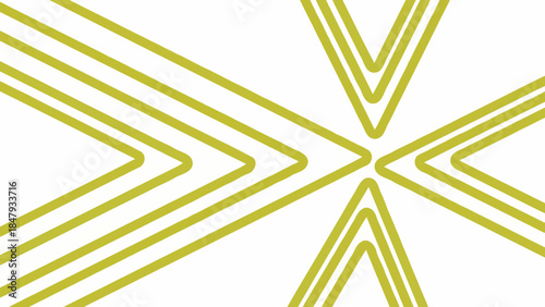 Modern geometric pattern with yellow lines on white background