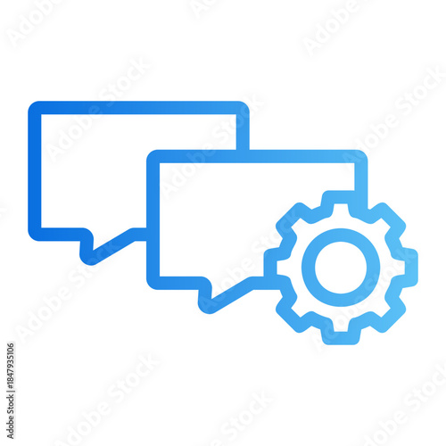 message settings Line Gradient Icon