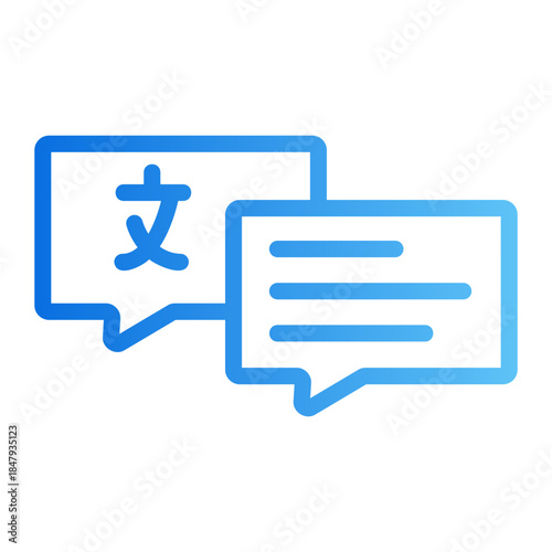 message translate Line Gradient Icon