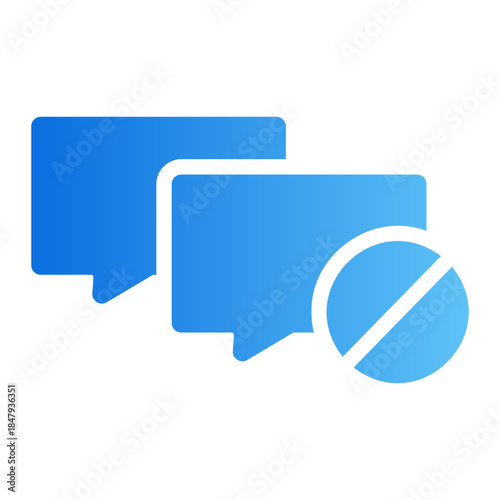 blocked message Line Gradient Icon