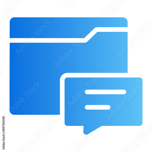 message draft Line Gradient Icon