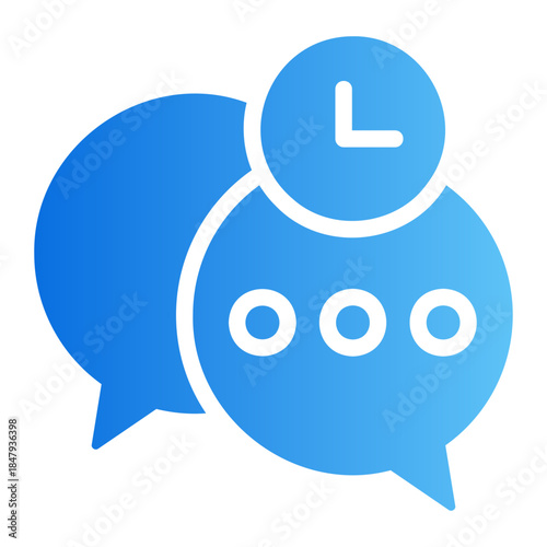 message history Line Gradient Icon