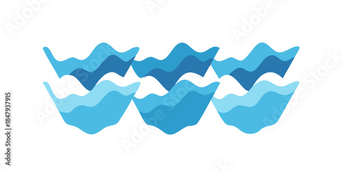 Blue wavy pattern