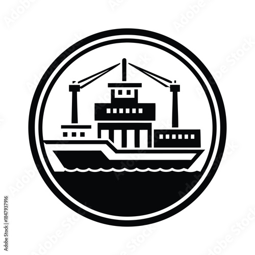 Port Terminal Shipping Background