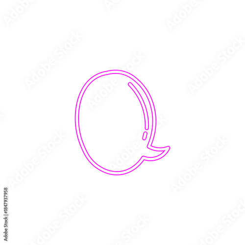 Neon Comic Bubble Text