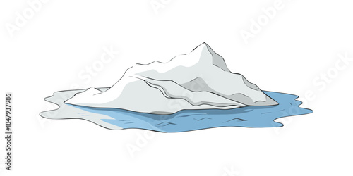 Snow-capped mountain range over water