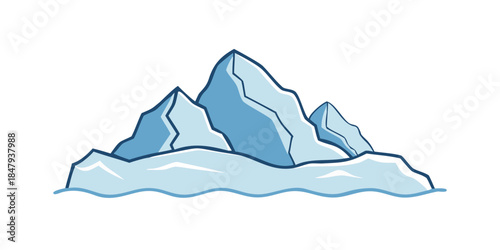 Illustrated mountain range