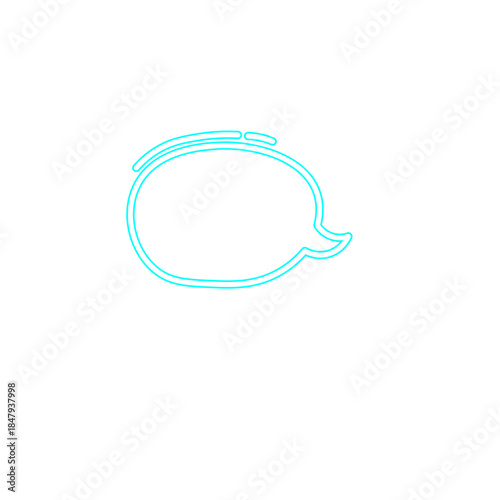 Neon Comic Bubble Text