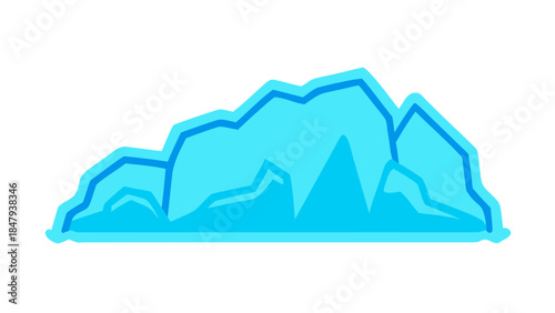 Illustrated mountain range