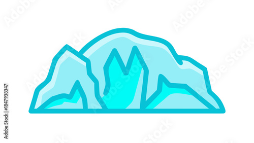 Blue mountain range illustration