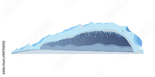 Illustration of a snow-capped mountain range