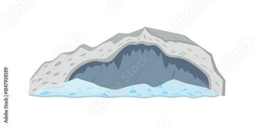 Mountain range under snow