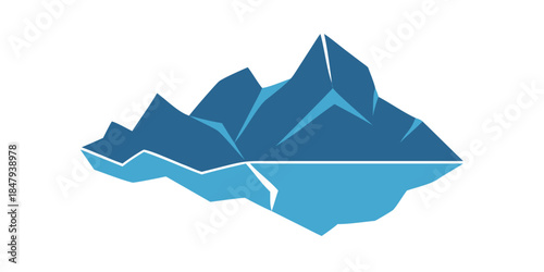 Mountains reflected in water