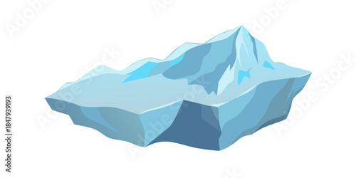 Blue geometric mountain