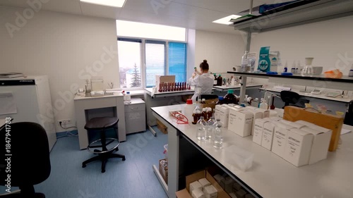 chemical laboratory. testing drug samples