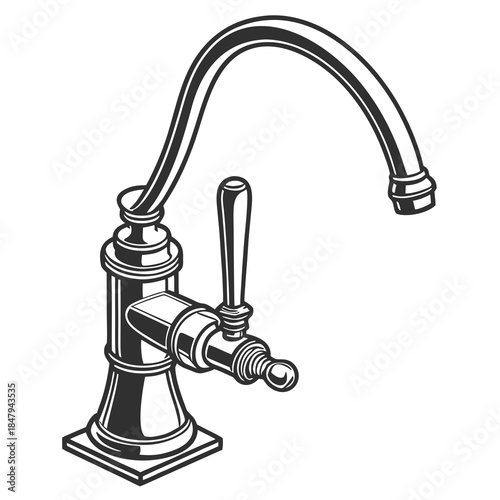 faucet isolated on white background