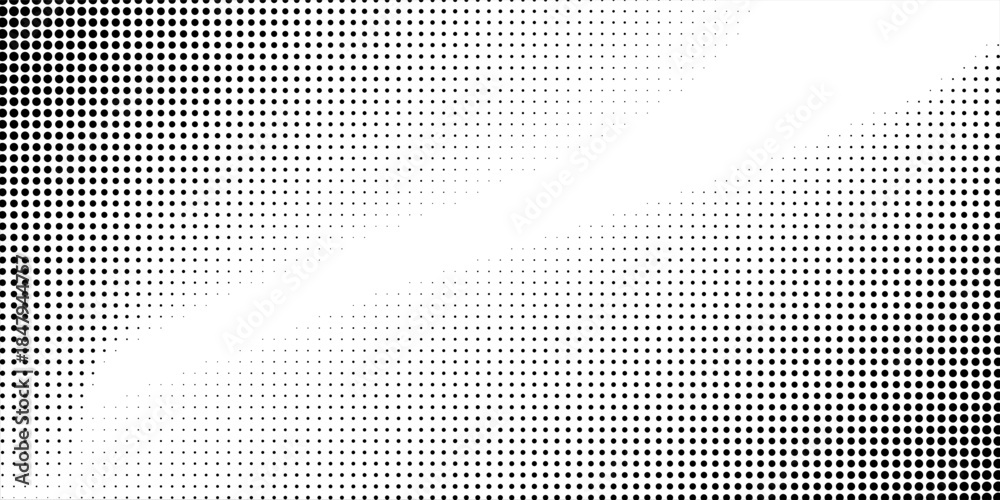 Quadro su tela Hexagon halftone gradient texture