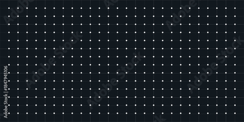 Black grid paper background. Blueprint base, notebook sheets, paper for school notes. Background with square grid. Editable stroke