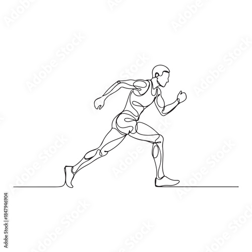 Runner in motion