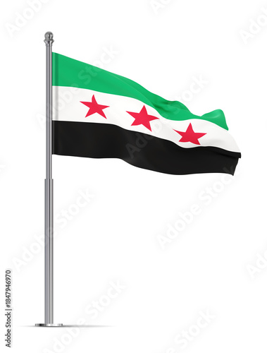 Quadro em tela Flag of Syria isolated on white background