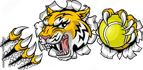 A wildcat or bobcat lynx bobcats wildcats sports team tennis ball mascot