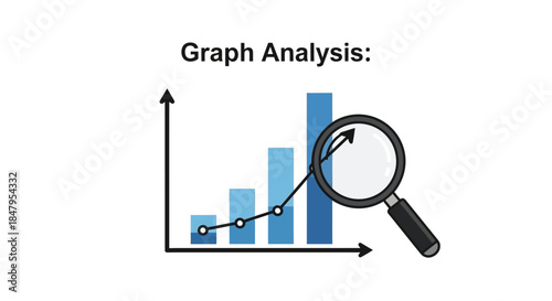 Magnifying Glass on Bar Graph Analysis.