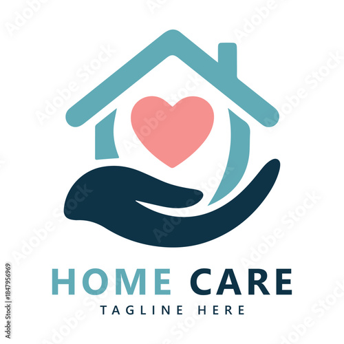 Home care logo template design vector illustration icon