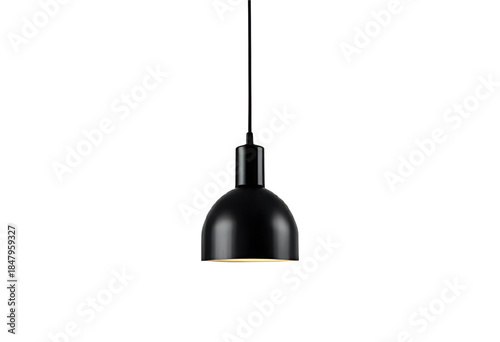 Modern black industrial pendant light fixture for stylish contemporary interior lighting