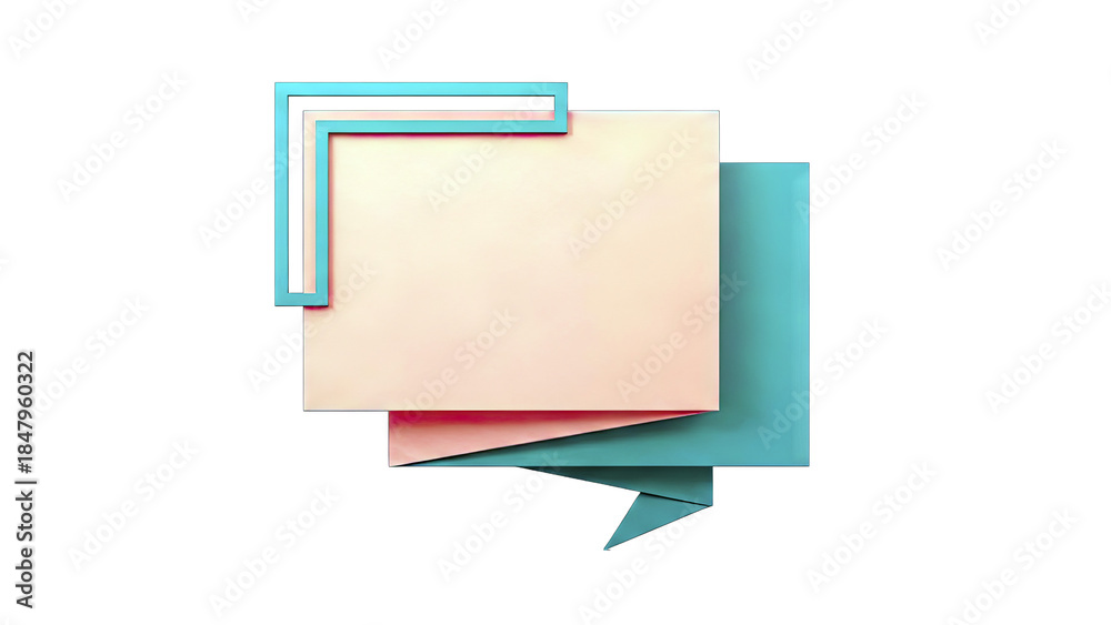 Fototapeta premium Abstract Geometric Shapes on White Background