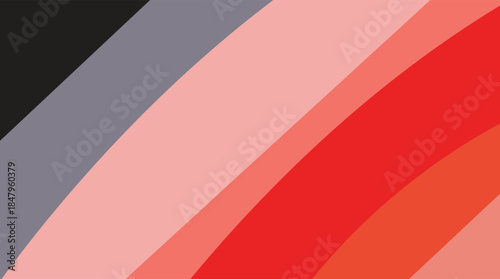 A vibrant red and white striped background features a retro grunge texture and colorful vector lines, creating a decorative paper pattern perfect for a banner, wallpaper, or artistic backdrop