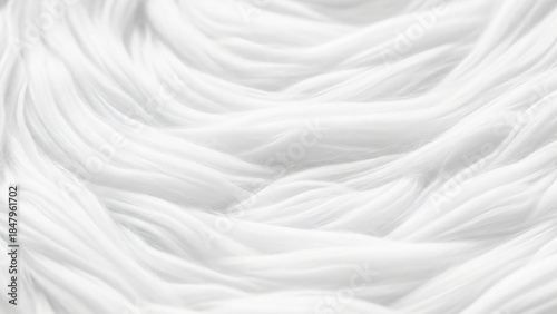 Wallpaper Mural White fluffy material full frame abstract background texture. Soft cozy fabric blanket or faux fur detail closeup for comfort concept. Cloud Dancer Color of the Year 2026 Torontodigital.ca