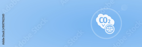 Klimaschutzrecht Emissionshandel und CO2 Regulierung Header Vektor svg unter 60 kB copy space