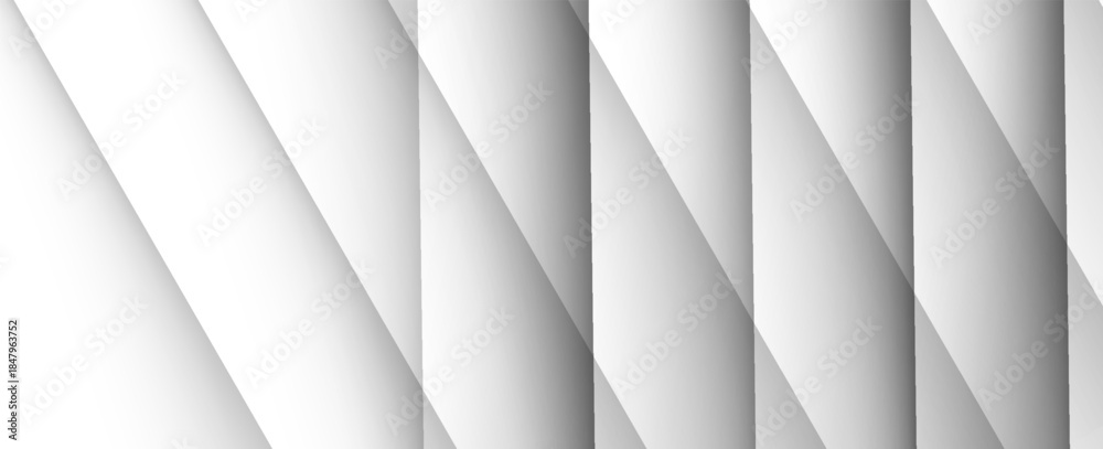 Fototapeta premium Abstract white background with stacked transparent rectangular geometrical shapes. Abstract white and gray background. smooth abstract background, blurred pattern. White Geometric Shape Pattern.